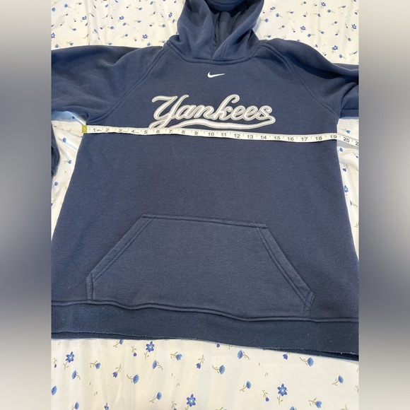 Vintage Y2K Sz:L New York Yankees MLB Nike Team Center Swoosh Logo Hoodie - Picture 3 of 11